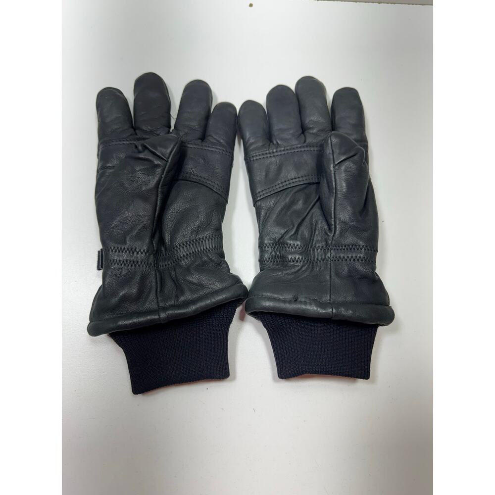 Military Issue Hawkeye Black Leather Gloves Unisex Intermediate Cold Weather Med